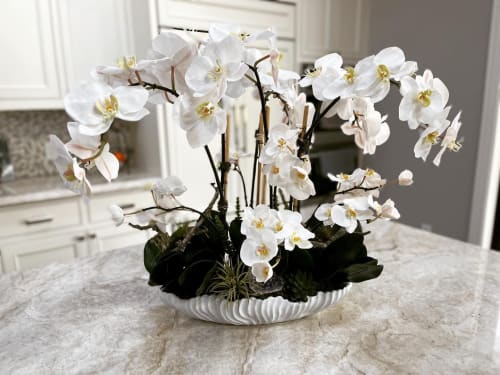 White Silk Orchids | Floral Arrangements by Fleurina Designs