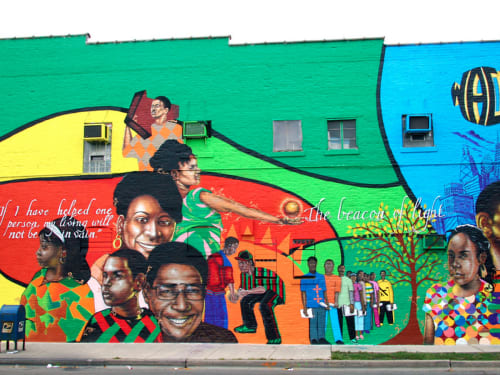 The Beacon of Light | Street Murals by Rahmaan Statik Barnes | West Ogden Avenue & South Central Park Avenue in Chicago