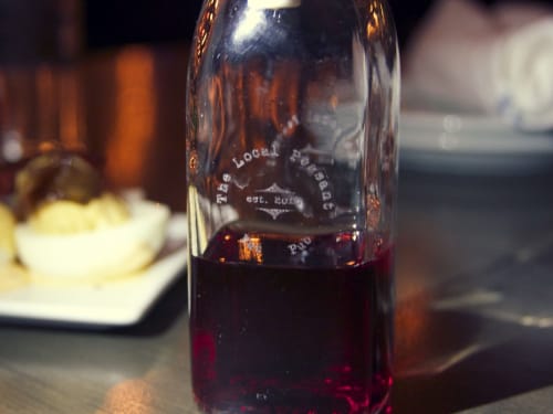 Custom Engraved Wine Bottles | Tableware by Spokenglass | The Local Peasant - Woodland Hills in Los Angeles