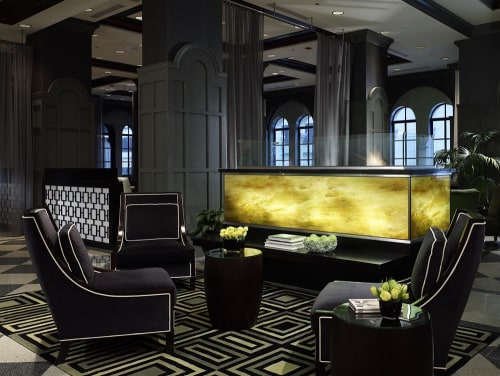 MANY RECTANGLES (black and green) | Area Rug in Rugs by Emma Gardner Design, LLC | Warwick Allerton - Chicago in Chicago