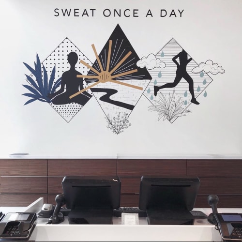 Sweat Once A Day | Murals by Alli K Design | lululemon in San Francisco