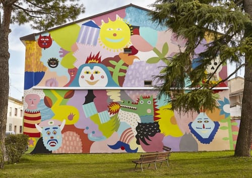 "Dal museo al Paesaggio" mural | Murals by Zosen | Scuola Arti e Mestieri in Cotignola