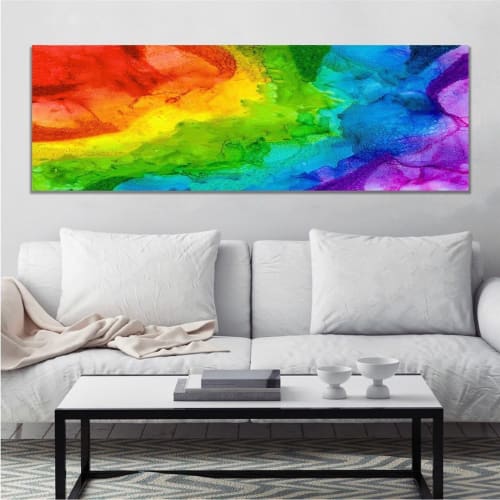 Rainbow Acrylic Painting | Paintings by Debby Neal Arts