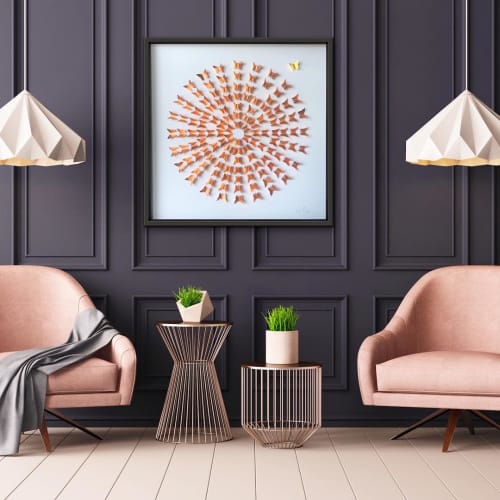 The One That Got Away- copper leaf | Wall Hangings by Lorna Doyan | Broughton Sanctuary in Skipton