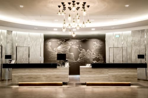 Le Méridien Map | Wall Treatments by Debbie Smyth | Le Méridien Hamburg in Hamburg