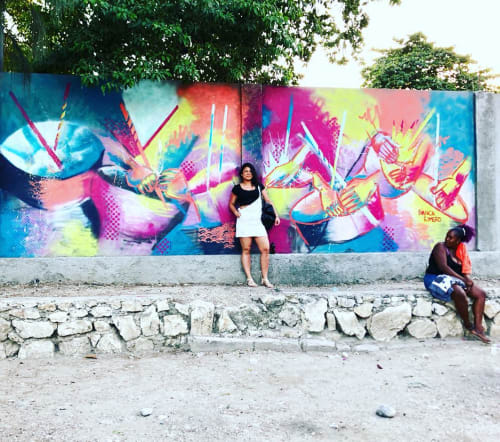 Rhythm Nation | Street Murals by Bianca Romero | Paroisse De Notre Dame du Perpetuel Secours in Port-au-Prince