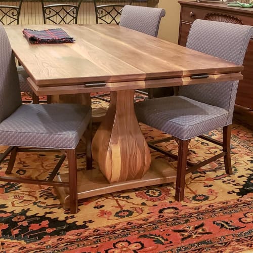 Walnut Pedestal Table | Tables by The Knotty Log