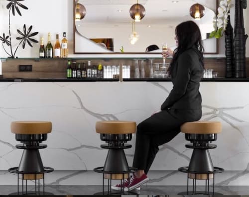 Tembo stools | Chairs by La Chance | Hôtel Santateresa in Bonifacio