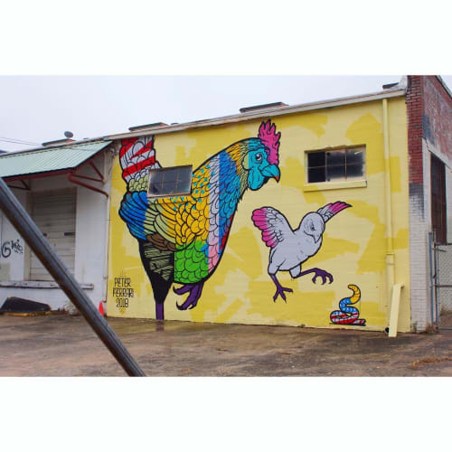American Worker | Street Murals by Peter Ferrari | Krog Street Market in Atlanta