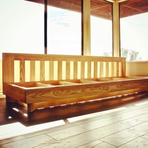 Floating Ash Bench | Benches & Ottomans by Keefrider Custom Furniture