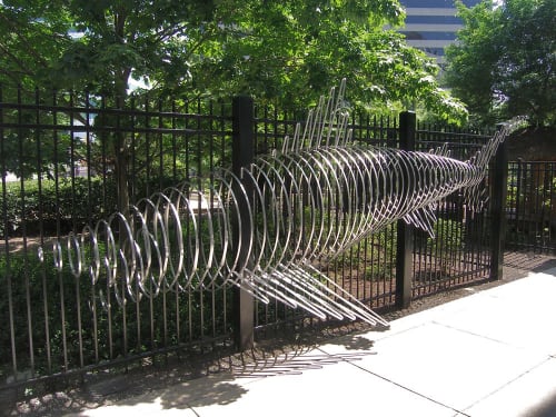 Shark Fence | Sculptures by Howard Connelly | Discovery, Inc. in Silver Spring