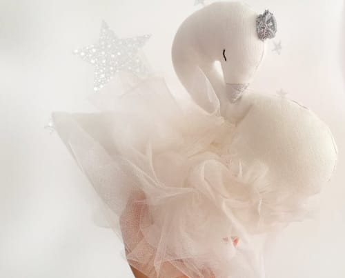 Swan Doll | Pillows by Miss Joyka Handmade Soft Toys/Dolls
