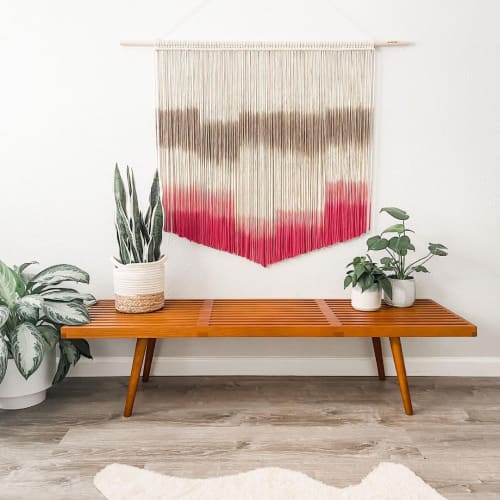 Pink and Gray Wall Hanging | Macrame Wall Hanging by Love & Fiber