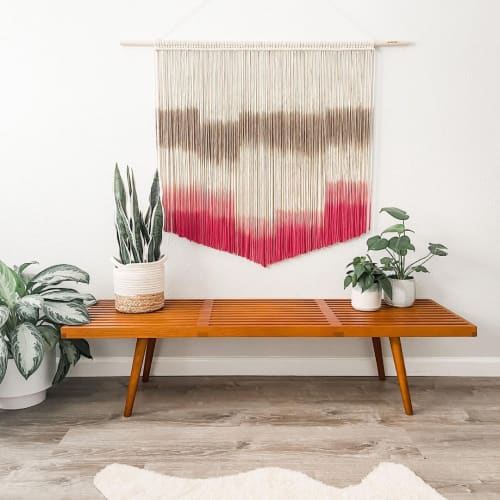 Pink and Gray Wall Hanging | Macrame Wall Hanging in Wall Hangings by Love & Fiber