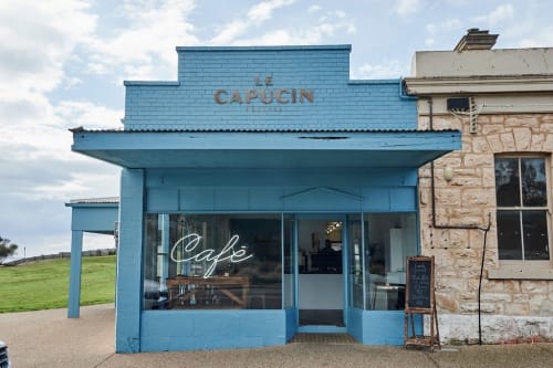 Classic Cafe Sign | Signage by Electric Confetti | Le Capucin in Portsea