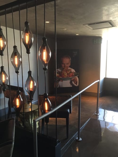 Custom Light Fixtures | Lighting by ICRAVE | WP24 by Wolfgang Puck in Los Angeles