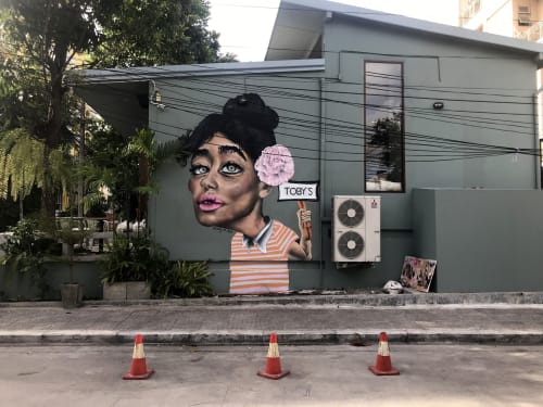Toby’s Restaurant Mural | Street Murals by CALUM MEDFORTH | Toby's in Khwaeng Phra Khanong