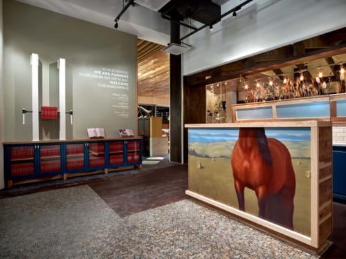 Headless Horse Hostess Stand | Paintings by Nathan Loda | Founding Farmers Tysons in Tysons