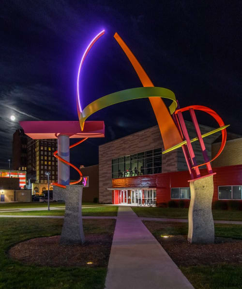 Merger Moment, 2016 | Public Sculptures by David Griggs | Eric Snow YMCA in Canton