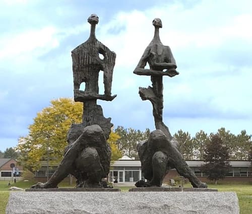 The Meditators | Public Sculptures by Won Lee | Northern Vermont University - Johnson in Johnson