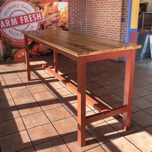 Pine Pub Table | Tables by The Knotty Log | Laziza Mediterranean Grill in Evans