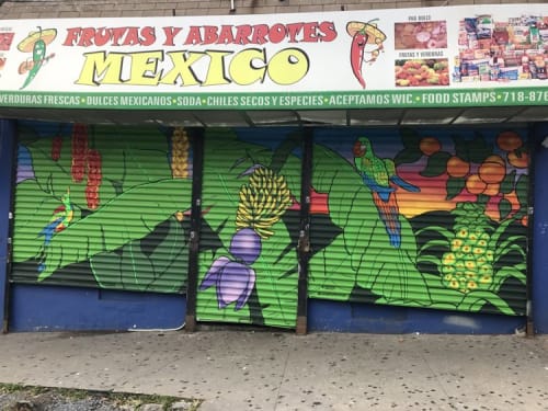 Jungle Time | Street Murals by Jana Liptak | 54 Victory Blvd, Staten Island in Staten Island