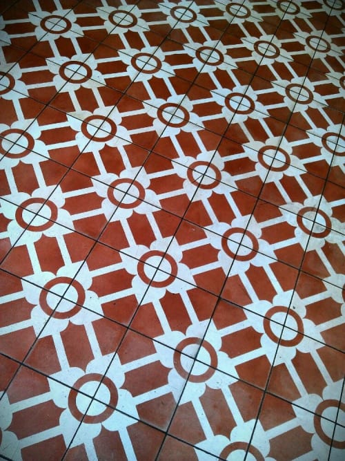 Concrete Floor Tile | Tiles by Rios Clementi Hale Studios | Cafe Gratitude Larchmont in Los Angeles