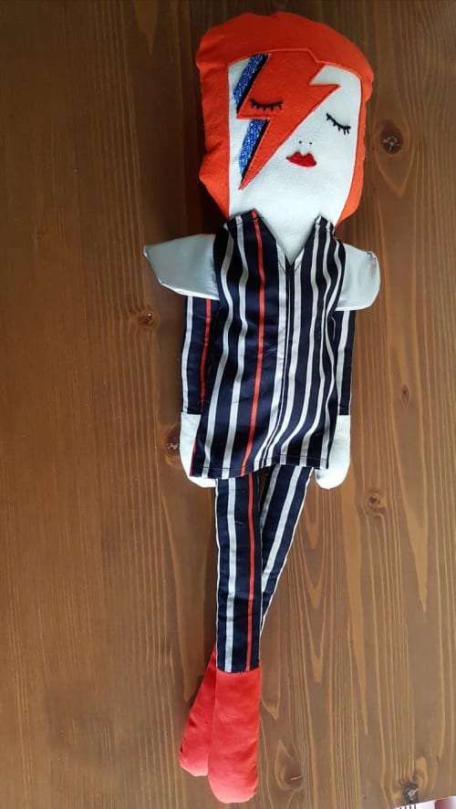 David Bowie Doll | Pillows by Miss Joyka Handmade Soft Toys/Dolls | Wake Up Cafe in Auckland