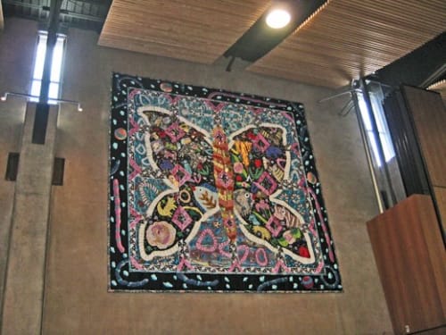 Animal Spiral and Butterfly | Wall Hangings by Therese May | Seven Trees Community Center and Library in San Jose