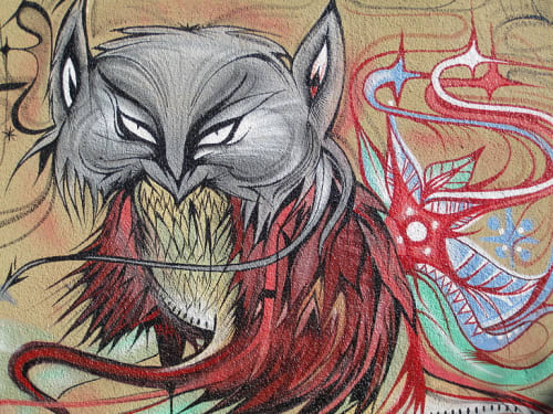Unidentified Species | Street Murals by Deuce 7 | McCoppin Street in San Francisco