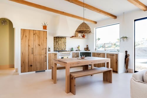 Table and Kitchen Cabinetry | Furniture by Fire On The Mesa | Desert Wild Joshua Tree in Joshua Tree