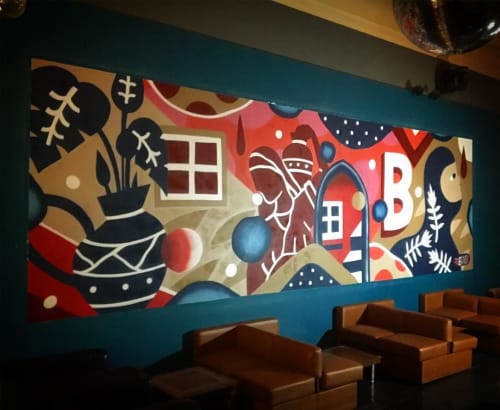 Indoor Mural | Murals by THE CAVER | Plan B Club - Port in Porto