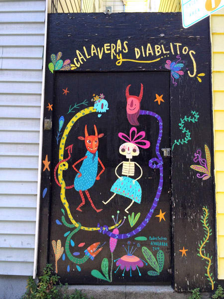 Calaveras y Diablitos | Street Murals by Ana Aranda | Lucky Street in San Francisco