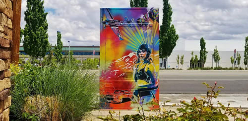 City of Reno Signal Box | Street Murals by AbcArtAttack | Reno Town Mall in Reno