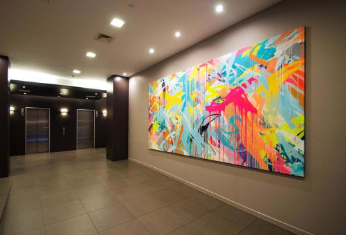 Degreaves Street Foyer | Paintings by Rowena Martinich | Mutual Store Apartment Building in Melbourne