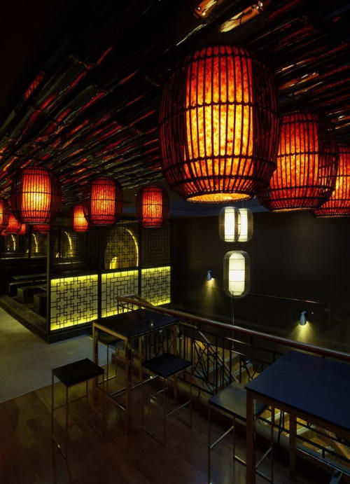 Geisha Lantern | Lighting by Kenneth Cobonpue | Ivanhoe Hotel L2 Lounge and Bar, Manly, Australia in Manly
