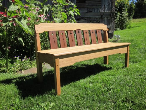 Arts and Crafts Style Garden Bench | Benches & Ottomans by David Boynton Cabinet Maker LLC