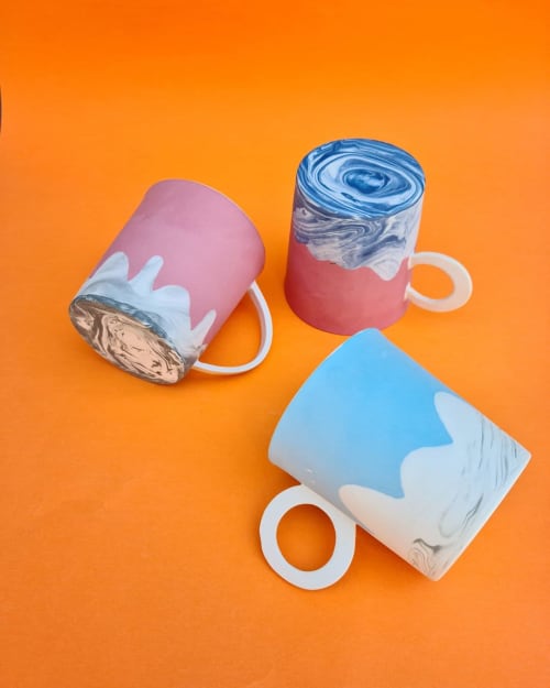 Mountain Ceramic Mugs | Cups by BasicartPorcelain
