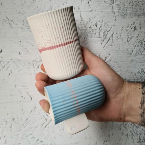 Groove L | Cups by BasicartPorcelain