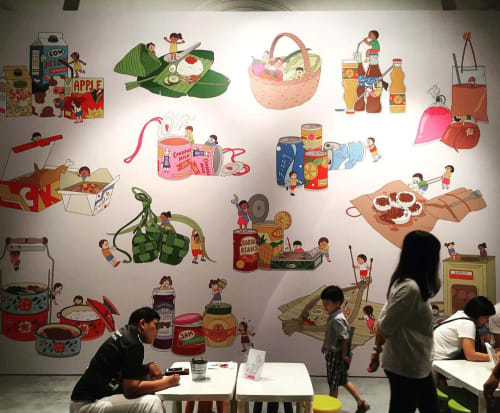 Packaging Matters Mural | Murals by illobyanngee | National Museum of Singapore in Singapore