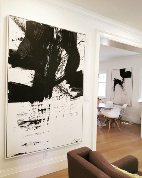 Black & White #33, #56 | Paintings by Peter Triantos