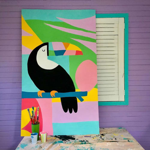Colorful Tucan Painting | Paintings by pepallama