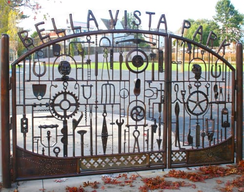 Bella Vista Park Gate | Public Sculptures by Eric Powell | Friends of Bella Vista Park in Oakland