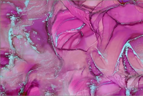 Hot Pink Wall Art | Oil And Acrylic Painting in Paintings by Debby Neal Arts