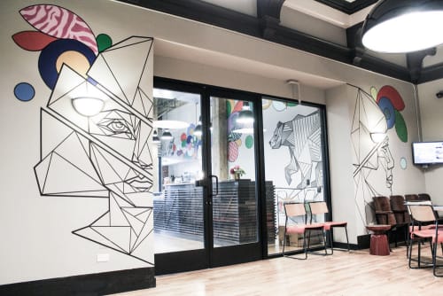 WeWork | Murals by Allison Kunath | WeWork Fine Arts Building in Los Angeles