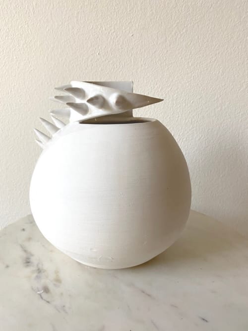 Weaponized Vase with Collar | Vases & Vessels by Clay and Iron