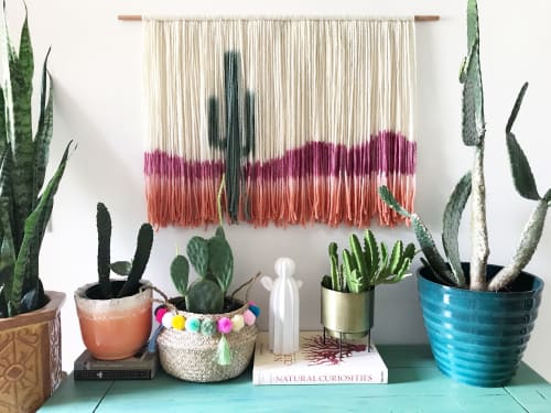Cactus Tapestry | Wall Hangings by The Dancing Tapestry