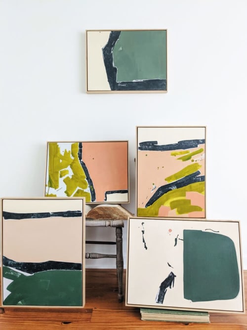 SHADES OF GREEN NO. 5- SUMMER COLLECTION 2021 | Mixed Media by Anne Abueva Studio