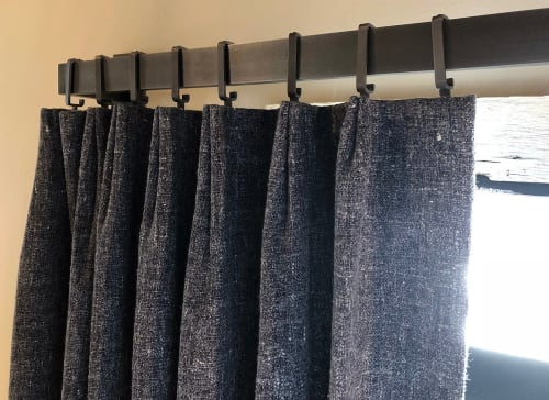 Woven Charcoal Curtains By M2c Studio Seen At 196 Orchard