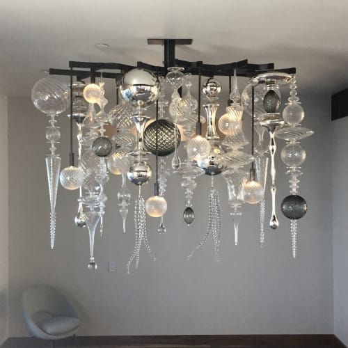 Glass Chandelier | Chandeliers by Andy Paiko